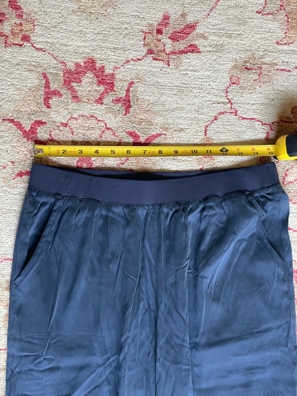 Women’s Silk Lounge Pants Haven NWT Size Medium W/ Pockets Elastic Waist - Picture 2 of 6